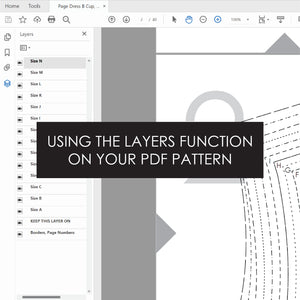 Using the Layers Function on your PDF Sewing Pattern