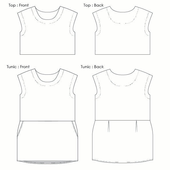 Botany Top and Tunic - Digital Sewing Pattern