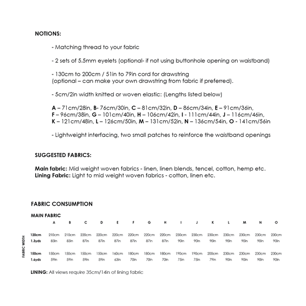 Fremantle Pants - Digital Sewing Pattern