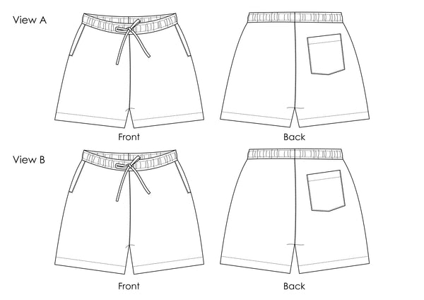 Trigg Shorts - Digital Sewing Pattern – Elbe Textiles